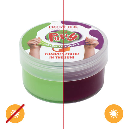 DelSol Color-Changing Sol Putty - Green to Purple for Unisex - 1 Pc Putty