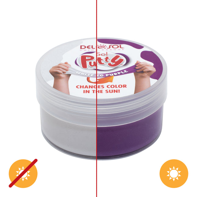 DelSol Color-Changing Sol Putty - White to Purple for Unisex - 1 Pc Putty