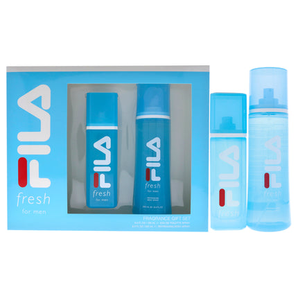 Fila Fresh by Fila for Men 2 Pc Gift Set - 3.4 oz EDT Spray & 8.4 oz Body Spray