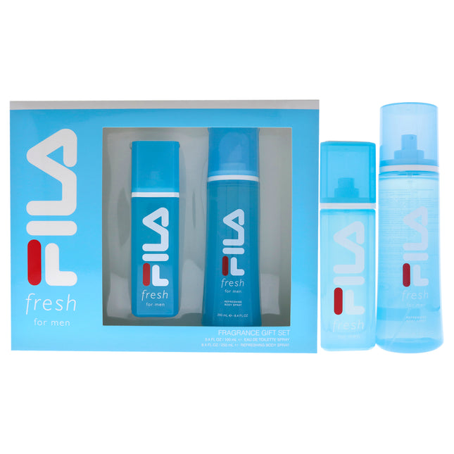 Fila Fresh by Fila for Men 2 Pc Gift Set - 3.4 oz EDT Spray & 8.4 oz Body Spray