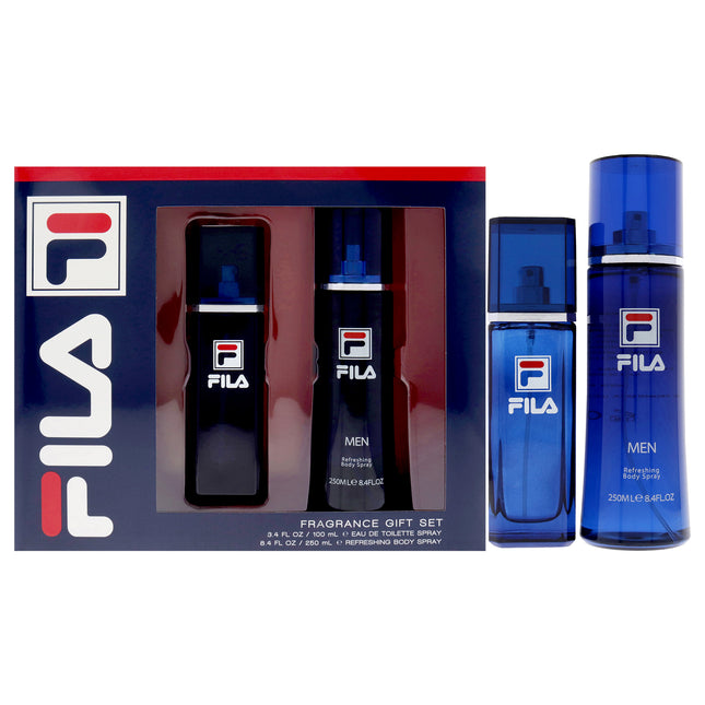 Fila by Fila for Men - 2 Pc Gift Set 3.4oz EDT Spray, 8.4oz Body Spray - Great for Gifting!