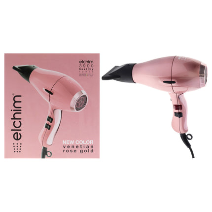 Elchim 3900 Healthy Ionic Hair Dryer - Venetian Rose Gold: Professional Salon-Quality Hair Dryer for All Genders
