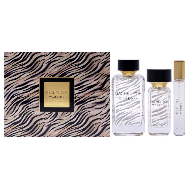 Rachel Zoe Warrior for Women 3 Pc Gift Set - Includes 3.4oz, 1oz, and 0.34oz EDP Spray - Perfect Fragrance Gift Set for Her