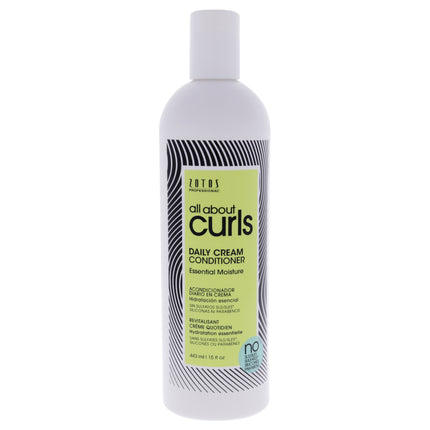 All About Curls Daily Cream Conditioner for Unisex - 15.0 oz - Moisturizing Conditioner for Beautiful Curls
