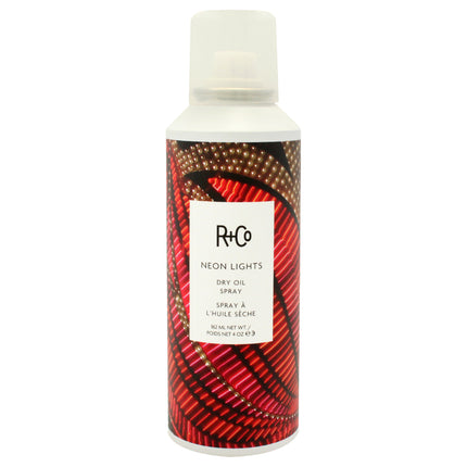 R+Co Neon Lights Dry Oil Spray for Unisex - 4 oz Spray - Lightweight Shine and Frizz Control
