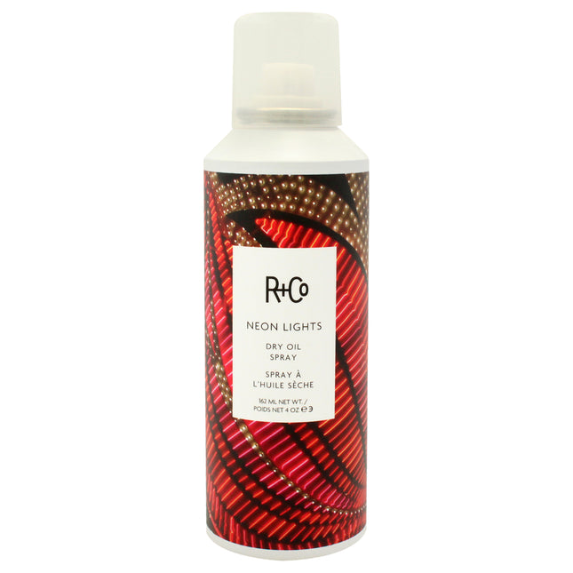 R+Co Neon Lights Dry Oil Spray for Unisex - 4 oz Spray - Lightweight Shine and Frizz Control