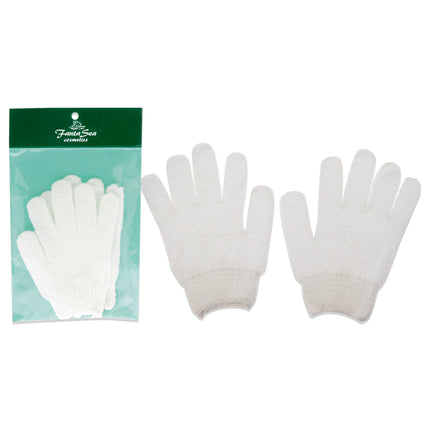 FantaSea Exfoliating Gloves - White for Women: 1 Pair Gloves