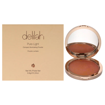Delilah Pure Light Compact Illuminating Powder- Lustre for Women - 0.34 oz Powder, Radiant Glow Makeup for a Flawless Finish