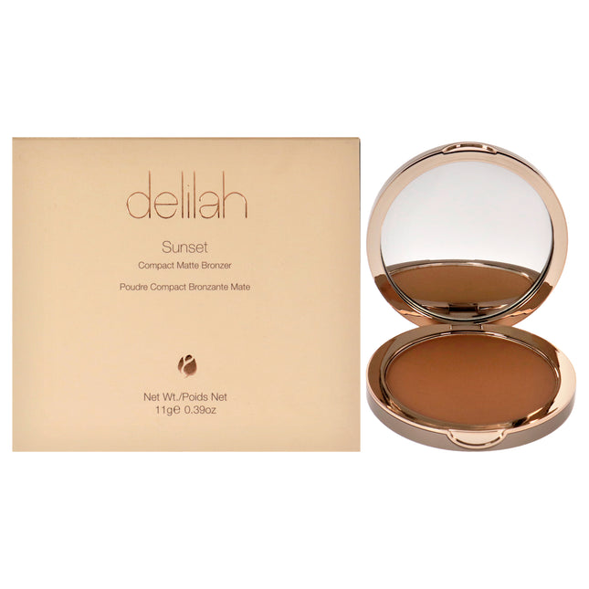 Delilah Sunset Compact Matte Bronzer: Medium Dark, 0.39 oz for Women