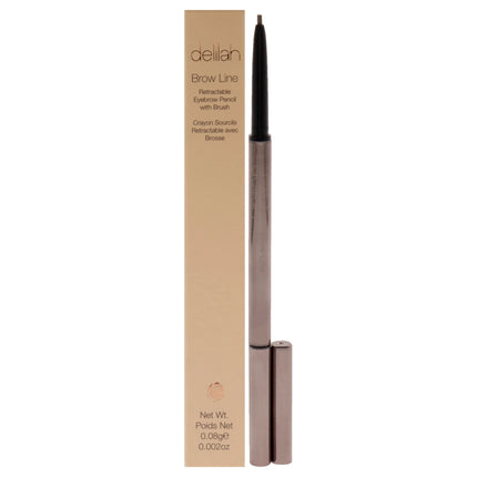 Delilah Brow Line Retractable Eyebrow Pencil With Brush - Ash for Women - 0.002 oz Eyebrow