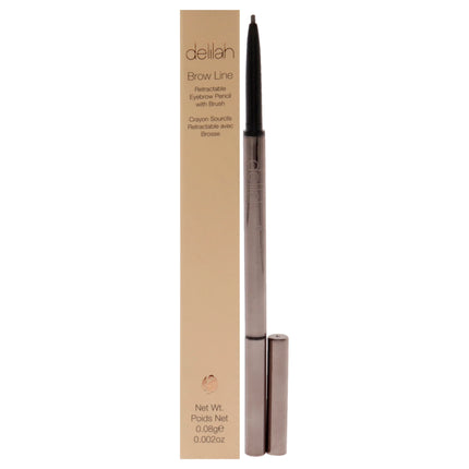 Delilah Brow Line Retractable Eyebrow Pencil With Brush - Sable for Women - 0.002 oz Eyebrow