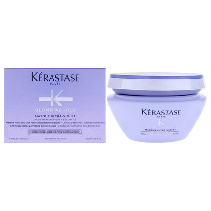 Kerastase Blond Absolu Ultra Violet Masque: Nourishing Hair Treatment for Bright Blonde Tones - 6.8 oz