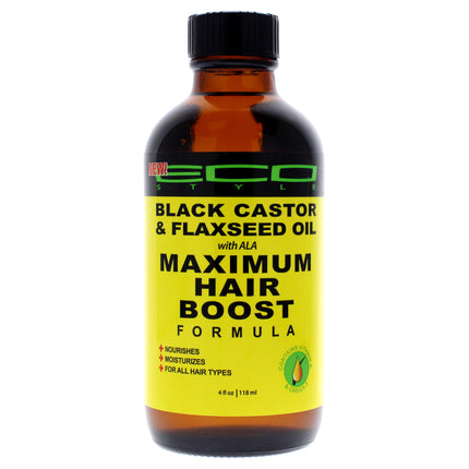 Eco Style Maximum Hair Growth Oil - Black Castor And Flaxseed for Unisex - 4 oz Oil by Ecoco