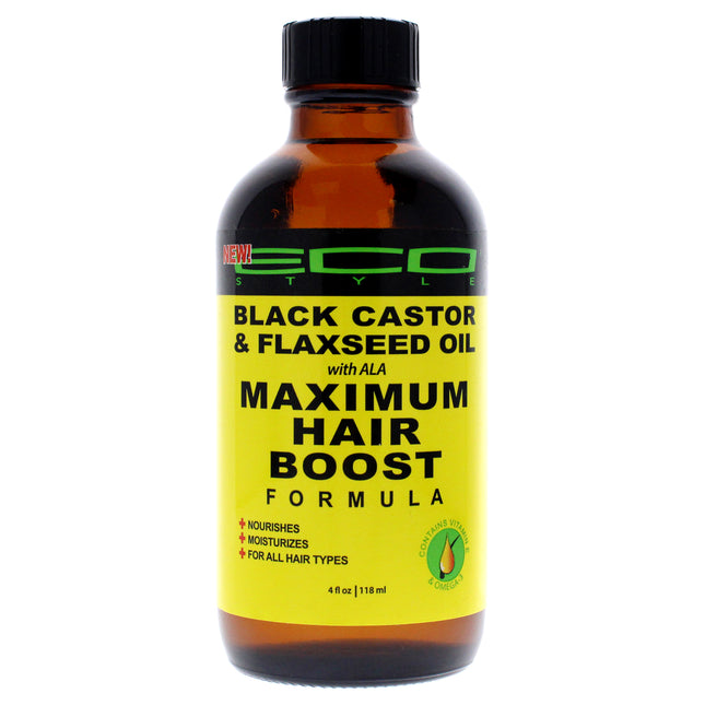 Eco Style Maximum Hair Growth Oil - Black Castor And Flaxseed for Unisex - 4 oz Oil by Ecoco
