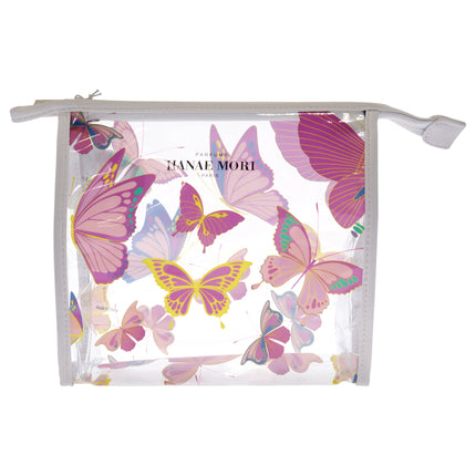 Hanae Mori Pouch - Clear | Transparent Bag for Women | 1 Pc Travel Case