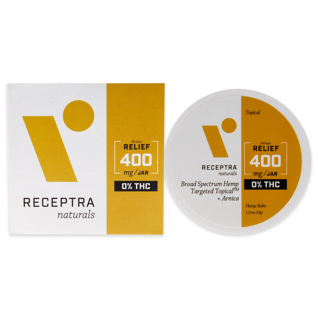 Serious Relief 400mg THC Drops Balm by Receptra Naturals - 1.25 oz Topical for Unisex