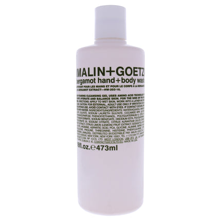Malin + Goetz Bergamot Hand and Body Wash - 16 oz Unisex Hand and Body Wash
