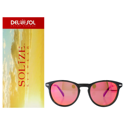 Solize Candy Girl Black and Silver to Pink Sunglasses by DelSol for Unisex - 1 Pc