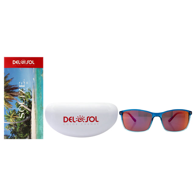 DelSol Solize Good Vibes Only Clear-Blue Sunglasses for Unisex - 1 Pc