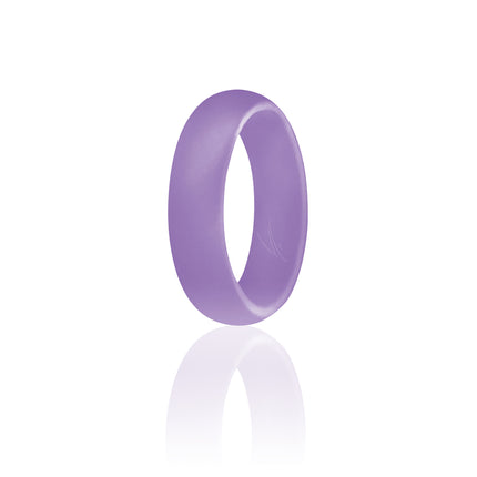Lavender Dome Style Silicone Wedding Ring for Women - 4mm Width