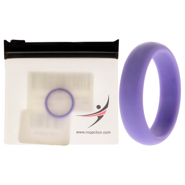 Lavender Silicone Wedding Ring for Women - Dome Style - 8 mm - ROQ