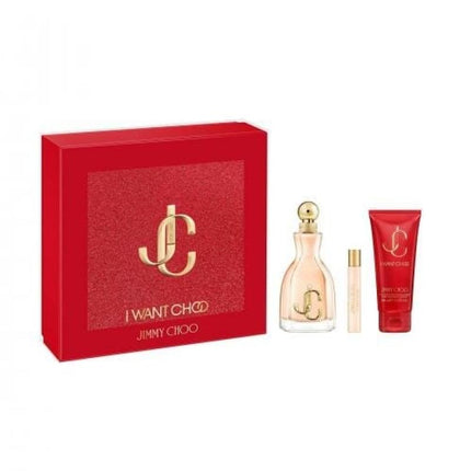 Jimmy Choo I Want Choo 3 Pcs Set For Women: 3.3 Edp Sp + 0.25 Edp Sp + 3.3 B/L