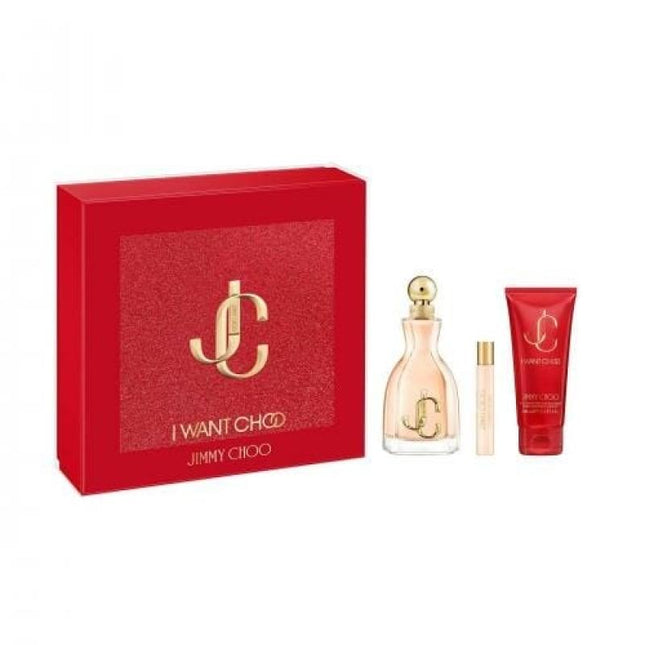 Jimmy Choo I Want Choo 3 Pcs Set For Women: 3.3 Edp Sp + 0.25 Edp Sp + 3.3 B/L
