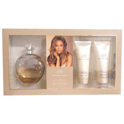 J LO STILL 3 PCS SET: 3.4 EAU DE PARFUM SPRAY + 2.5 BODY LOTION + 2.5 SHOWER GEL (WINDOW BOX)