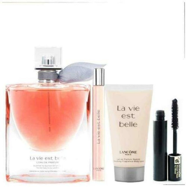 Lancome La Vie Est Belle 4 Pcs Set: 3.4 Edp Sp (Hard)