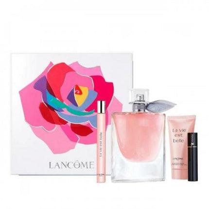 Lancome La Vie Est Belle 4 Pcs Set For Women: 3.4 Edp + 0.34 Edp + 1.6 B/L + 2 Ml Mascara
