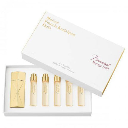 MAISON FRANCIS KURKDJIAN BACCARAT ROUGE 540 6 PCS SET: TRAVEL SPRAY CASE + 5 X 0.37 OZ EAU DE PARFUM (TRAVEL SET)