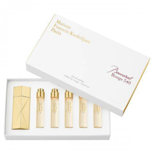 MAISON FRANCIS KURKDJIAN BACCARAT ROUGE 540 6 PCS SET: TRAVEL SPRAY CASE + 5 X 0.37 OZ EAU DE PARFUM (TRAVEL SET)