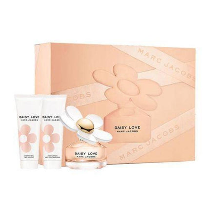 MARC JACOBS DAISY LOVE 3 PCS SET: 1.7 EDT SP + 2.5 BODY LOTION + 2.5 SHOWER GEL