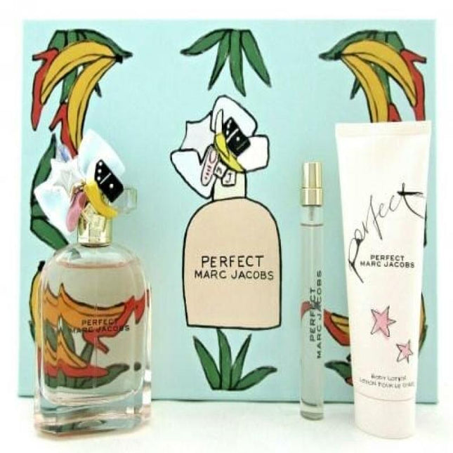 Marc Jacobs Perfect 3 Pcs Set: 3.3 Edp Sp (Hard)