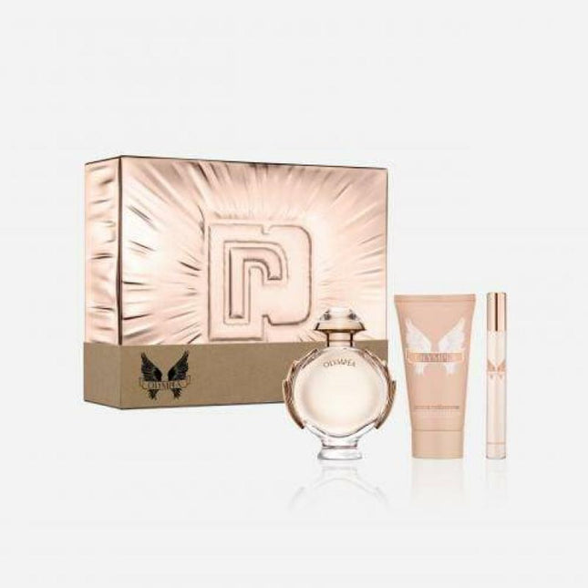 Paco Rabanne Olympea 3 Pcs Set For Women: 1.7 Edp Sp + 0.34 Edp Sp + 2.5 B/L