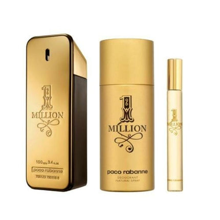 PACO ONE MILLION 3 PCS SET FOR MEN: 3.4 EDT + 5.1 DEO SP + 0.34 EDT