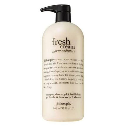 PHILOSOPHY FRESH CREAM WARM CASHMERE 32 OZ SHAMPOO, SHOWER GEL &amp; BUBBLE BATH
