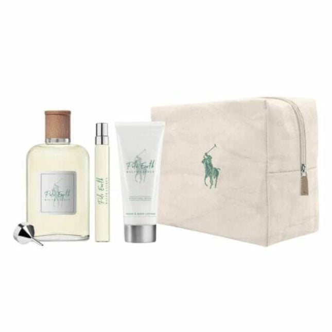 Ralph Lauren Polo Earth 4 Pcs Set: 3.4 Eau De Toilette Spray + 0.34 Eau De Toilette Spray + 1.7 Body Lotion + Travel Kit