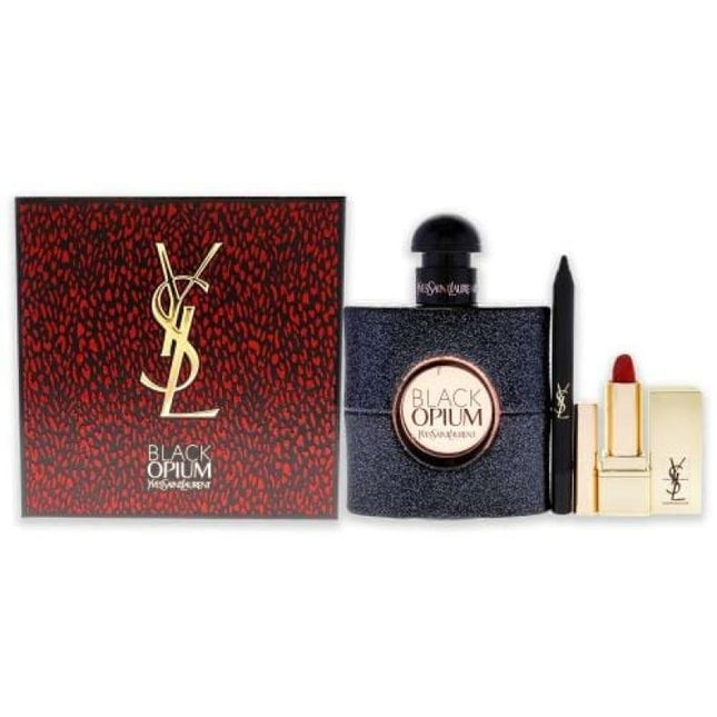 YSL BLACK OPIUM 3 PCS SET: 1.6 EDP SP + 0.02 WATERPROOF EYE PENCIL + LIPSTICK