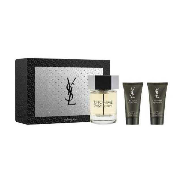 YVES SAINT LAURENT 3 PCS GIFT SET L''HOMME: THE MAN 3.4 EDT + 2X1.7 ASB