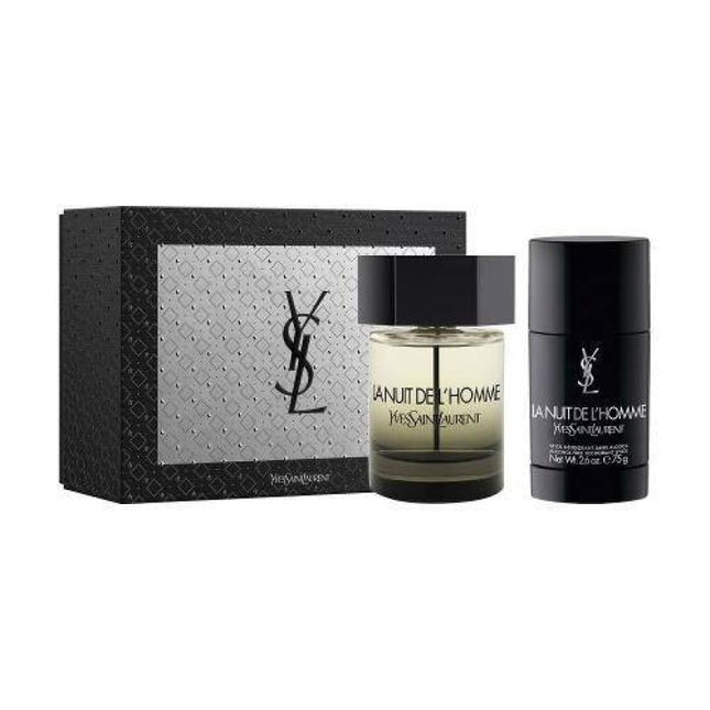 YVES SAINT LAURENT LA NUIT DE L HOMME 2 PCS SET: 3.4 EDT + 2.7 DEODORANT