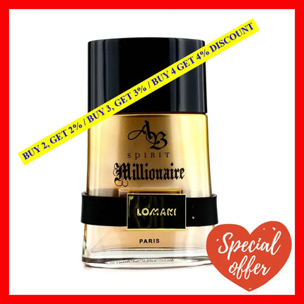 Ab Spirit Millionaire By Lomani For Men - 3.3 Oz Edt Spray