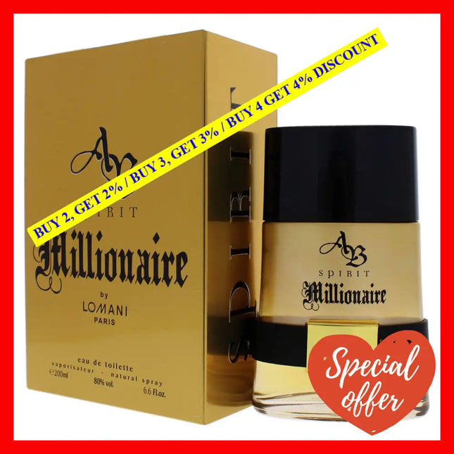 Ab Spirit Millionaire By Lomani For Men - 6.6 Oz Edt Spray