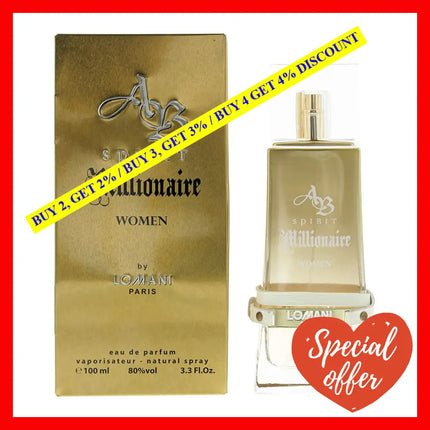 Ab Spirit Millionaire By Lomani For Women - 3.3 Oz Edp Spray