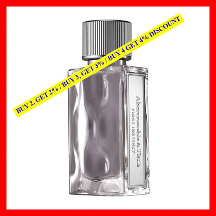 Abercrombie And Fitch First Instinct Eau De Toilette For Men 3.4 Oz / 100 Ml