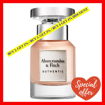 Abercrombie And Fitch Ladies Authentic Eau De Parfum For Women 3.4 Oz / 100 Ml