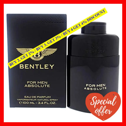 Absolute By Bentley For Men - 3.4 Oz Edp Spray