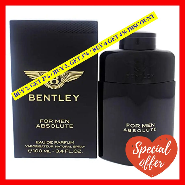 Absolute By Bentley For Men - 3.4 Oz Edp Spray