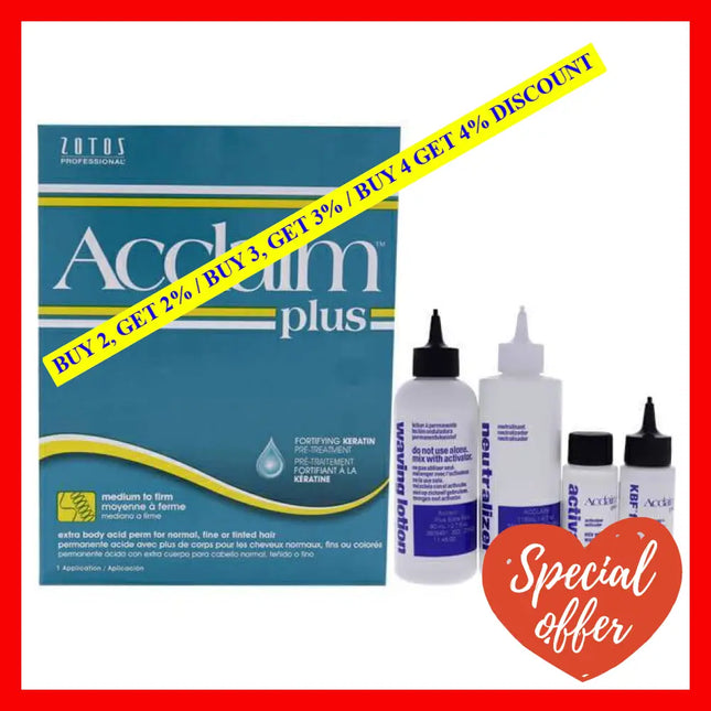 Acclaim Plus Extra Body Acid Perm By Zotos For Unisex - 1 Application Treatment
