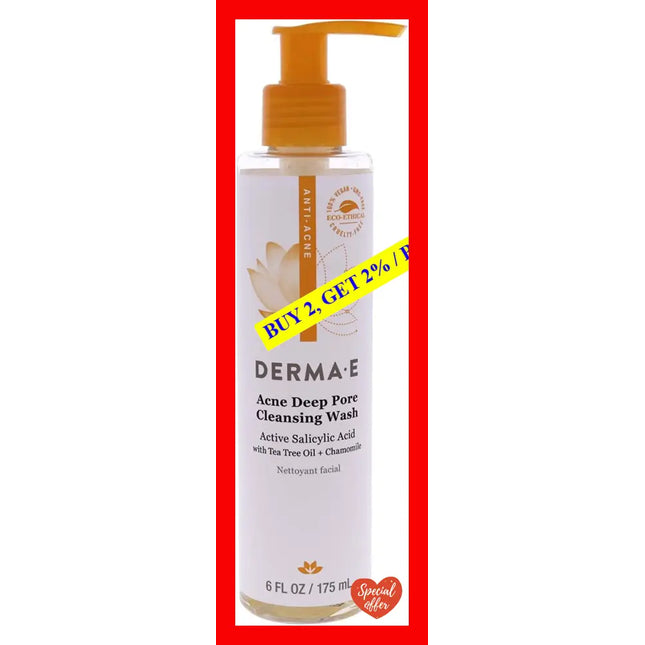Acne Deep Pore Cleansing Wash By Derma-E For Unisex - 6 Oz Cleanser